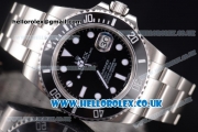 Rolex Submariner Swiss ETA 2836 Automatic Stainless Steel Case/Bracelet with Black Dial and Dot Markers (BP)