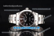 Rolex Explorer Swiss ETA 2836 Automatic Stainless Steel Case/Bracelet with Black Dial and Stick/Arabic Numeral Markers (JF)