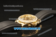 Rolex Daytona Black Dial And Bezel With Yellow Gold Case Euipment Rolex 4130 With Rubber Strap 116588 TBR-003(EF)