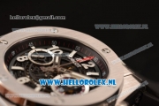 Hublot Big Bang Unico Chrono Swiss Valjoux 7750 Automatic Steel Case with Skeleton Dial and Black Rubber Strap - 1:1 Original