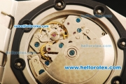 Audemars Piguet Royal Oak Offshore Chronograph Swiss Valjoux 7750 Automatic Movement Steel Case with White Rubber Strap