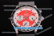 Rolex Daytona Vintage Edition Miyota Quartz Steel Case with Red Dial and Grey Nylon Strap (GF)