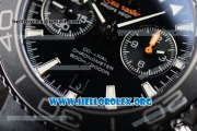 Omega Seamaster Planet Ocean Chrono Clone Omega 9300 Automatic Steel Case with Black Dial and Black Rubber Strap (EF)