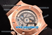 Hublot Big Bang Swiss Tourbillon Automatic Movement Rose Gold Case with Black Dial and Black Rubber Strap (PK)