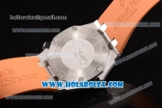 Audemars Piguet Royal Oak Offshore Diver Clone AP Calibre 3120 Automatic Steel Case with Black Dial Orange Rubber Strap and White Stick Markers (EF)