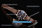 IWC Pilot’s Watch Chronograph Edition "Le Petit Prince" Swiss Valjoux 7750 Automatic Steel Case with Blue Dial and Brown Leather Strap - White Markers