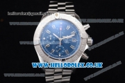 Breitling Avenger Seawolf Chrono Miyota OS10 Quartz Stainless Steel Case/Bracelet with Blue Dial and Stick Markers