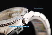 Rolex Datejust Automatic with White Dial and Diamond Marking-Men Size