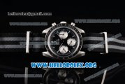 Omega Speedmaster Racing Copy Venus 75 Manual Winding Steel Case with Black Dial Black/Grey Nylon Strap and Stick Markers (EF)