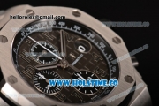 Audemars Piguet Royal Oak Offshore 2014 New Chrono Swiss Valjoux 7750 Automatic Steel Case with Coffee Dial and Gray Leather Strap (J12)