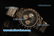 Rolex Daytona Chronograph Swiss Valjoux 7750 Automatic Movement PVD Case with Roman Numerals and PVD Strap