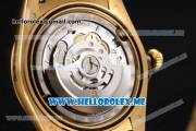 Rolex Day-Date Clone Rolex 3255 Automatic Yellow Gold Case/Bracelet with Silver Dial and Roman Numeral Markers