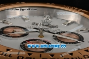 Rolex Daytona Swiss Quartz Rose Gold Case with White Dial Crystal Markers - Wall Clock