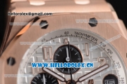 Audemars Piguet Royal Oak Offshore Seiko VK67 Quartz Rose Gold Case/Bracelet with White Dial and Arabic Numeral Markers