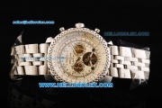 Breitling For Bentley Tourbillon Automatic Movement Steel Case with White Dial and Stainless Steel Strap