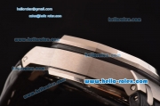 Audemars Piguet Royal Oak Offshore Grey Themes Chrono 12@Sec Swiss Valjoux 7750 Automatic Titanium Case with Black Leather Strap Black Dial 1:1 Original