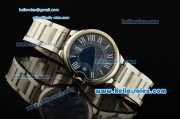 Cartier Ballon Bleu De Swiss ETA 2836 Automatic Steel Case/Bezel/Strap Blue Dial Roman Markers