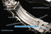 Breitling For Bentley Asia Valjoux 7750 Automatic Movement White Bezel with Brown Dial and SS Strap