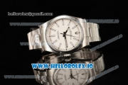 Rolex Oyster Perpetual Air King Clone Rolex 3135 Automatic Steel Case White Dial With Stick Markers Steel Bracelet - 1:1 Original(JF)