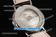 Breguet Classique Japanese Miyota 9015 Automatic Movement Steel White Dial and Roman Numeral Markers Leather Strap (FF)