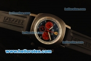 Ferrari Rattrapante Chronograph Quartz PVD Case with Black Dial and Black Rubber Strap