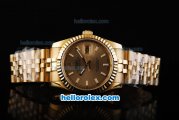 Rolex Datejust Automatic Movement Full Gold with Gold Dial and White Stick Marking