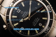 Omega Seamaster Swiss ETA Automatic Movement ETA Case with Black Dial and SSband