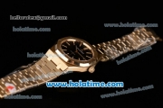 Audemars Piguet Royal Oak Swiss ETA 2824 Automatic Full Yellow Gold with Gold Sitck Markers and Black Dial - 1:1 Original