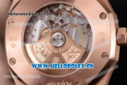 Audemars Piguet Royal Oak Clone AP Calibre 3120 Automatic Rose Gold Case/Bracelet with White Dial and Stick Markers (EF)