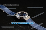 Hublot Classic Fusion Japanese Miyota 9015 Automatic Movement Steel Blue Dial and Stick Markers Leather Strap (JF)