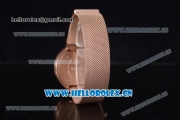 Greyhours Essential Miyota Quartz Rose Gold Case/Bracelet with White Dial and Stick Markers