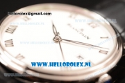 BlancPain Villeret Ultraplate Remontage Automatique 9015 Auto Steel Case with White Dial and Black Leather Strap - 1:1 Origianl (ZF)