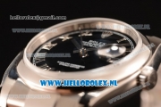 Rolex Datejust Clone Rolex 3135 Automatic Steel Case with Black Dial and Steel Bracelet