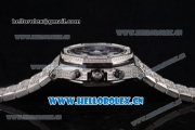 Audemars Piguet Royal Oak Offshore Seiko VK67 Quartz Steel/Diamonds Case with Black Dial and Arabic Numeral Markers