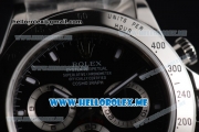 Rolex Daytona Swiss Valjoux 7750 Automatic Stainless Steel Case/Bracelet with Black Dial and Stick Markers