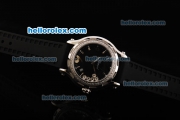 Chopard Happy Sport Quartz Movement Black Dial with Diamond Bezel and Stick Markers