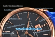 A.Lange&Sohne Saxonia Miyota Quartz Rose Gold Case with Stick Markers and Blue Dial