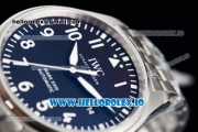 IWC Pilot's Watch Mark XVIII Miyota 9015 Automatic Steel Case Blue Dial With Arabic Numeral Markers Steel Bracelet