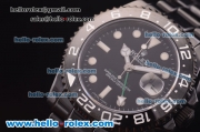 Rolex GMT Asia 2813 Automatic Full Black Ceramic with Black Dial and White Markers