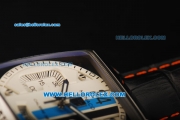 Tag Heuer Monaco Calibre 36 Chronograph Quartz Movement Steel Case with White Dial and Black Markers