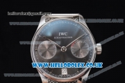 IWC Portuguese Automatic Clone IWC 52010 Automatic Stainless Steel Case/Bracelet with Black Dial and Arabic Number Markers (YL)