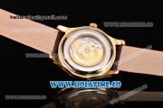 Patek Philippe Calatrava Tourbillon Swiss ETA 2824 Automatic Yellow Gold Case with Stick Markers and Gold Dial