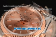 Rolex Datejust Rose Gold Case 3135 Auto with Pink Dial and Two Tone Bracelet - 1:1 Origianl