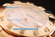 Rolex Datejust Swiss ETA 2836 Automatic Movement Full Rose Gold with Pink Dial and Diamond Markers/Bezel