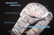 Rolex Datejust Automatic Movement Steel Case and Strap with White Dial