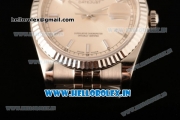 Rolex Datejust Clone Rolex 3135 Automatic Steel Case White Dial With Stick Markers Steel Bracelet- 1:1 Original(AR)