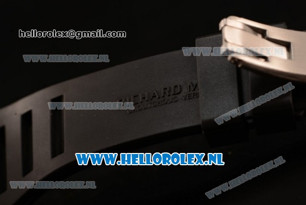 Richard Mille RM19-02 Tourbillon Fleur 9015 Auto Steel Case with Black Dial and Black Rubber Strap - Click Image to Close