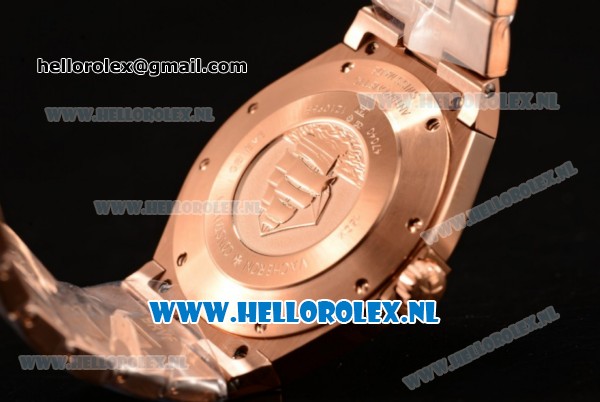 Vacheron Constantin Overseas 9015 Auto Rose Gold Case with Black Dial and Rose Gold Bracelet - 1:1 Origianl (LF) - Click Image to Close