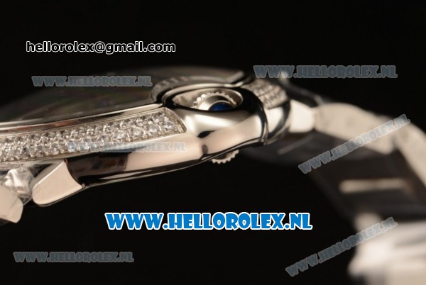 1:1 Cartier Ballon Bleu De 2671 Auto Steel Case with White Dial and Steel Bracelet - Click Image to Close