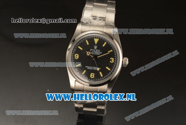 Rolex Explorer Asia Auto with Black Dial and Steel Case Steel Bracelet - Click Image to Close